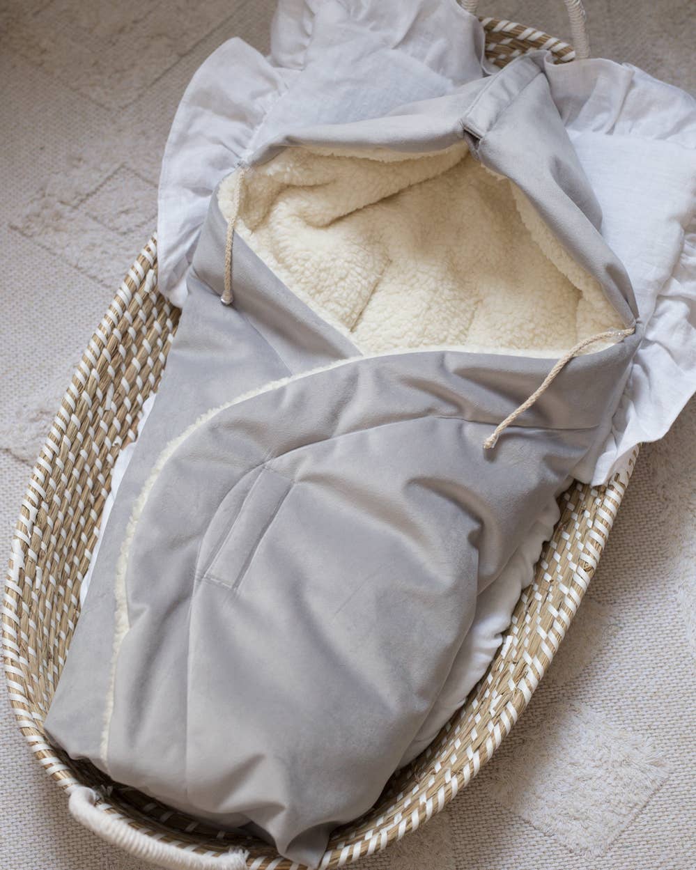 Car Seat Swaddle - Light Grey
