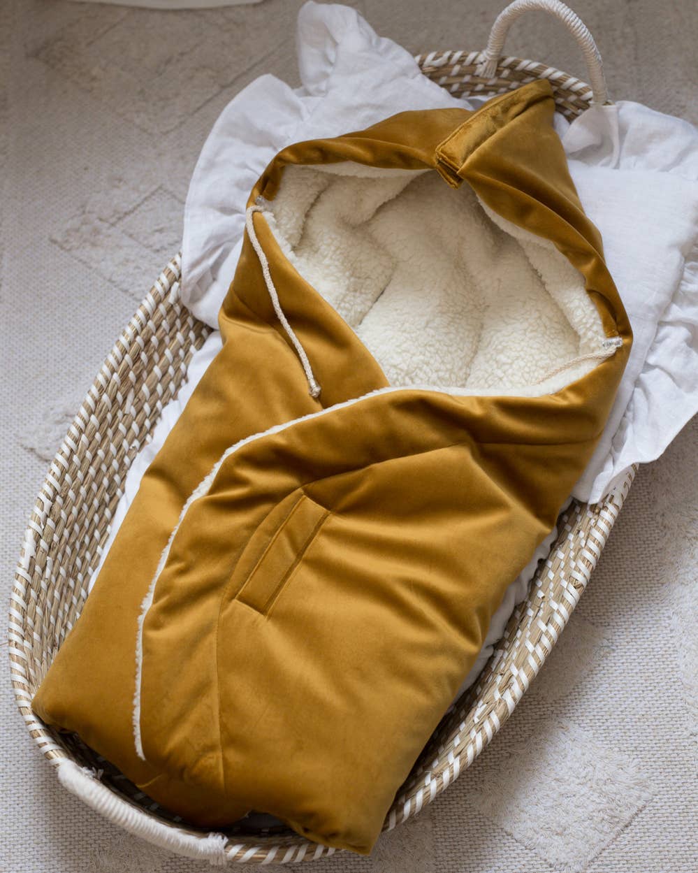 Car Seat Swaddle - Mustard