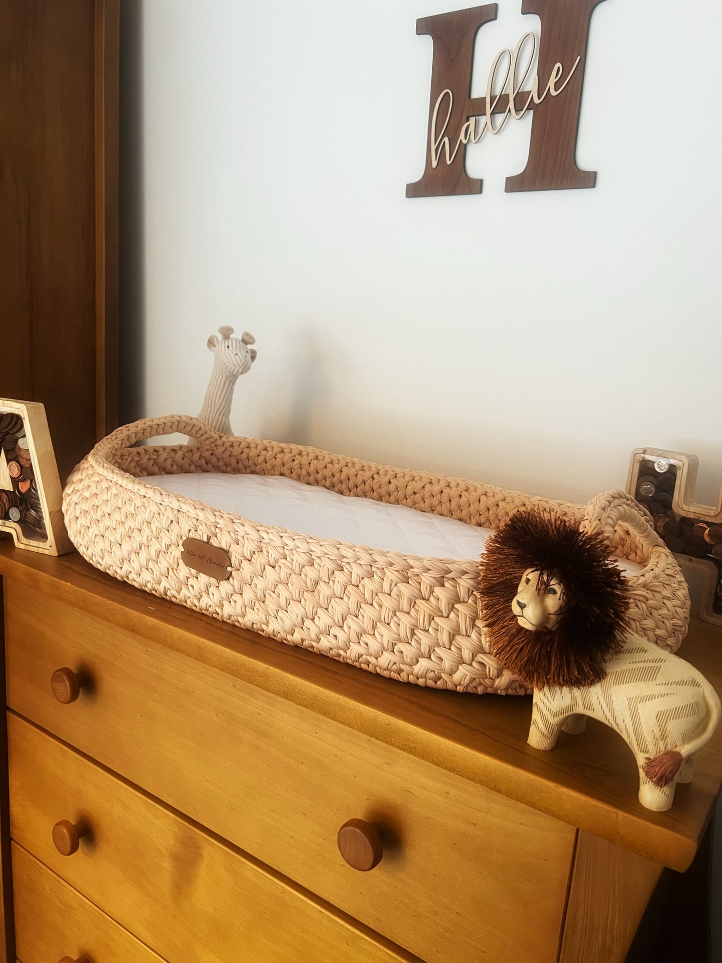 Handmade Crochet Baby Changing Basket
