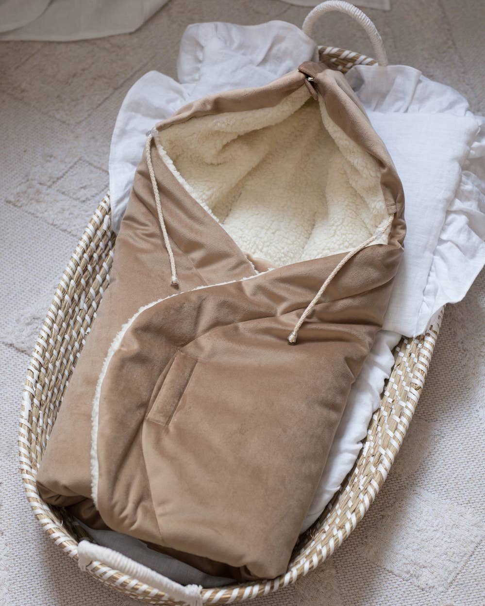 Car Seat Swaddle - Beige