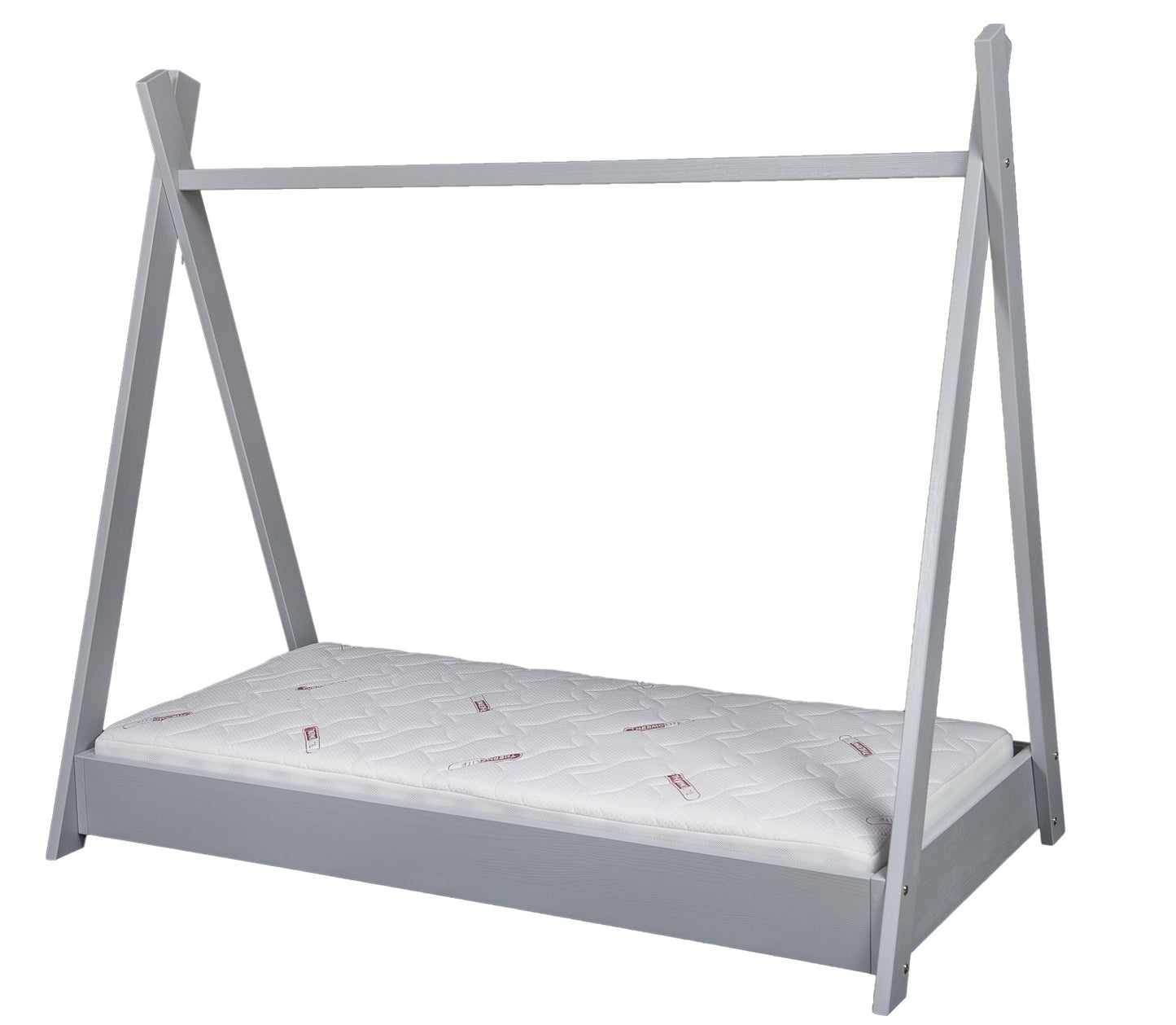 Wooden Teepee Tent Bed 160x80cm + STANDARD Mattress