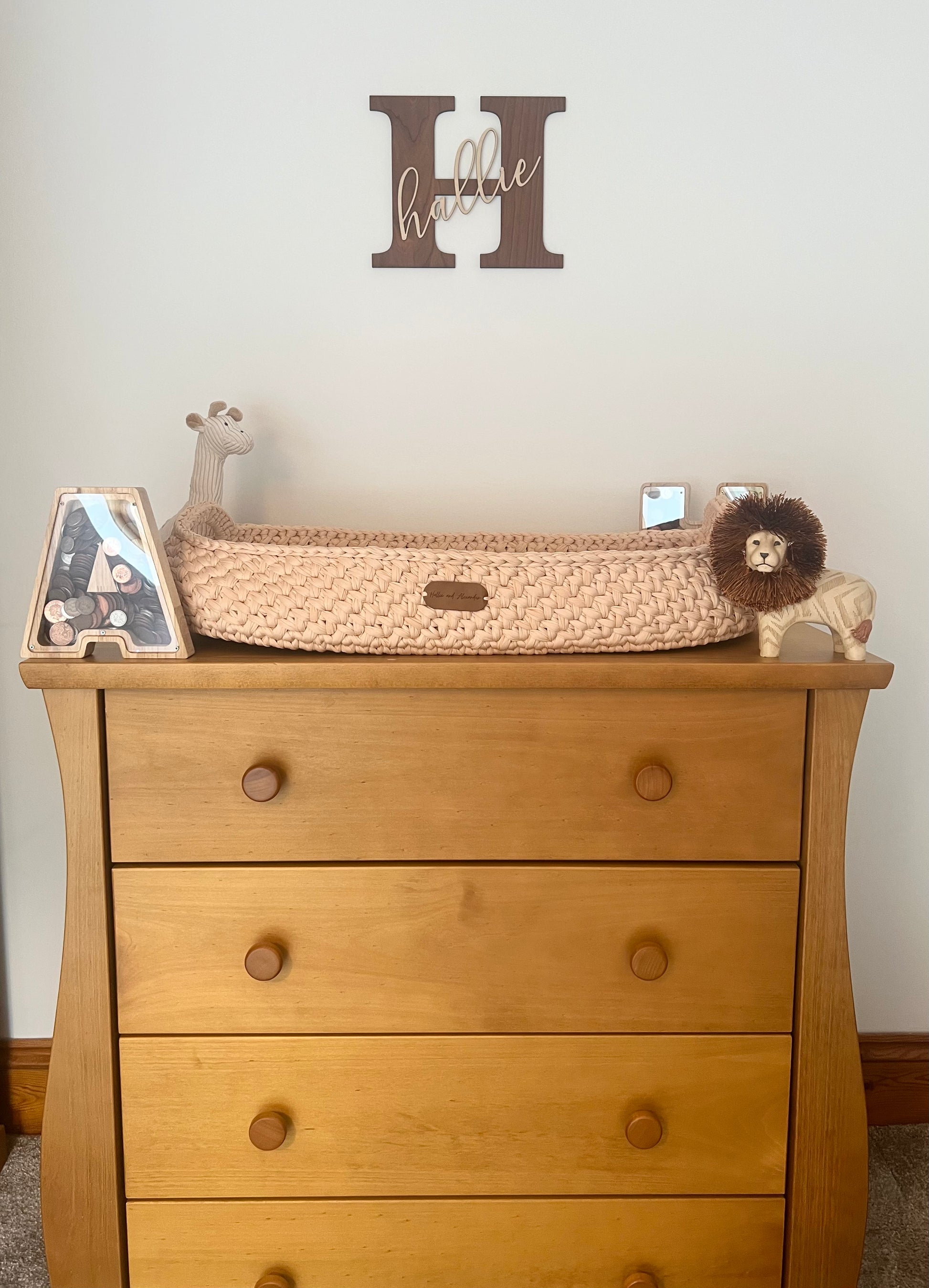 Handmade Crochet Baby Changing Basket